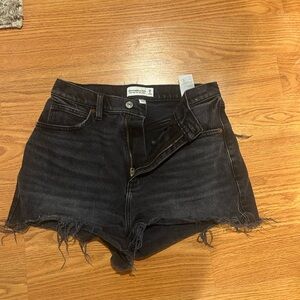 Black Denim Women's Shorts Abercrombie